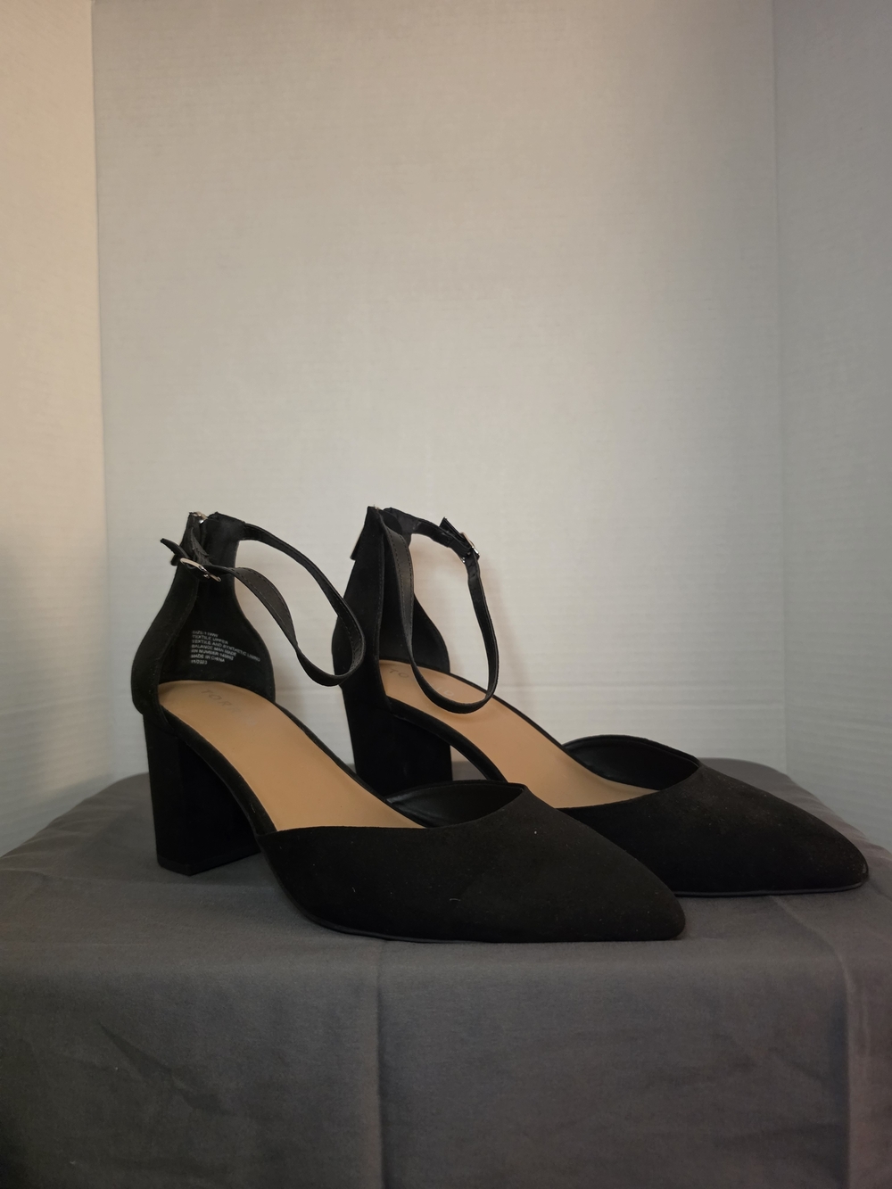 Torrid Black Ankle-Strap Block Heel Pumps